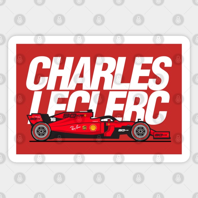 Charles Leclerc Ferrari Magnet by jaybeetee